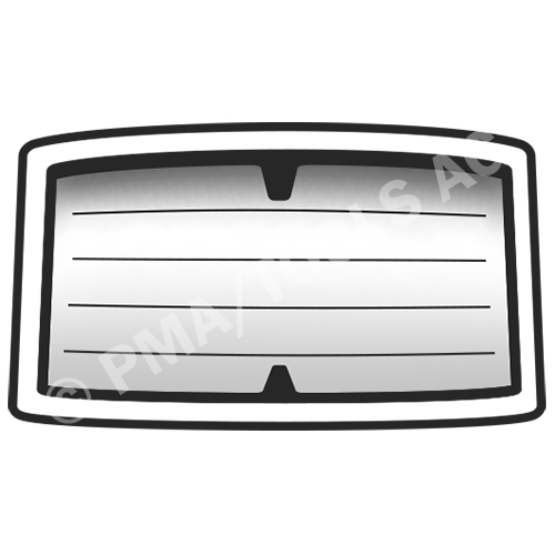 VW Transporter T3, 79-92, BL-Rubber solid w/o insert gap, tailgate (8527BSRV)