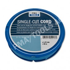 Fiber cord 160 daN for Single-Cut removal system, oval, blue, 50 m