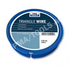 Triangle wire, 0,6 mm, 50 m on plastic dispenser
