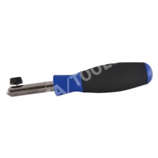 Professional PU scraper with long shaft, blue/black, 5 pcs.