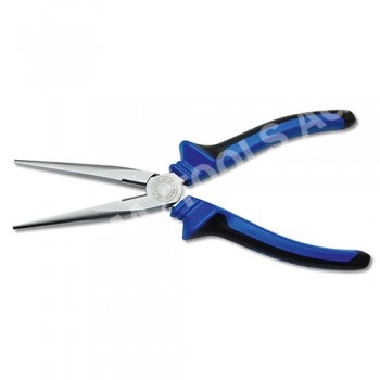 Long-nose pliers with extra long cutting edge