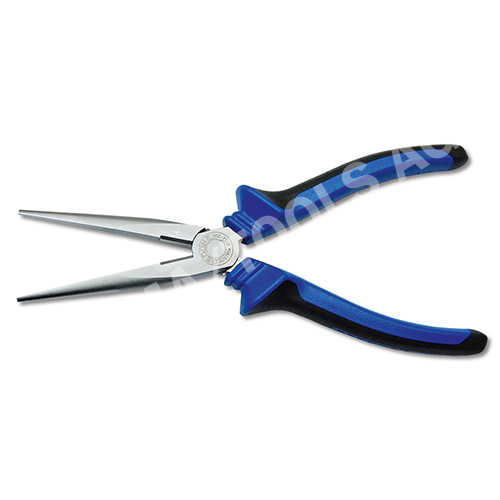 Long-nose pliers with extra long cutting edge