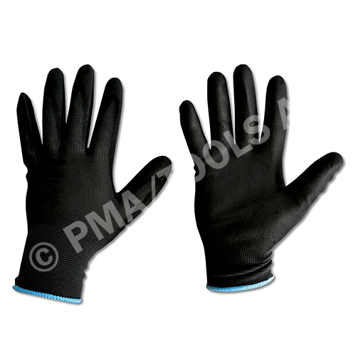Safety gloves, PU coated, size XL