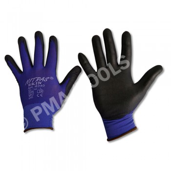 Safety gloves Skin, PU coated, size L (touchscreen compatible)
