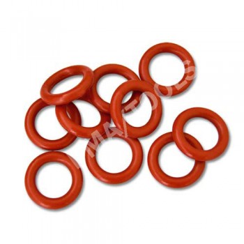 Sealing rings 10 x 3 mm, red, 10 pcs.