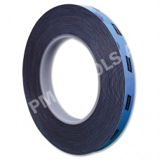 Double-sided urethane adhesive tape, black, 12 mm, 10 m roll