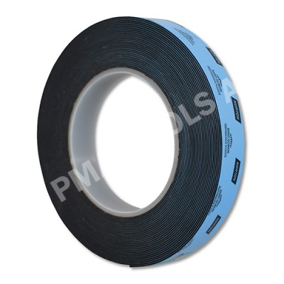 Double-sided urethane adhesive tape, black, 19 mm, 10 m roll