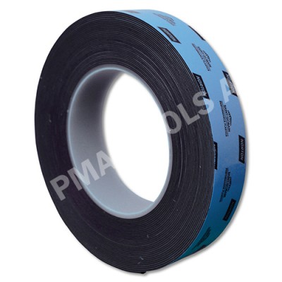 Double-sided urethane adhesive tape, black, 25 mm, 10 m roll