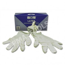 Latex gloves, powdered, size L, 100 pcs.