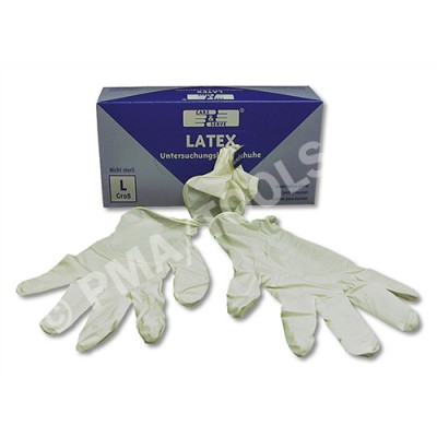 Latex gloves, powdered, size L, 100 pcs.