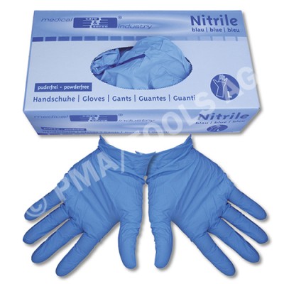 Nitrile disposable gloves, powder-free, size L, 100 pcs.