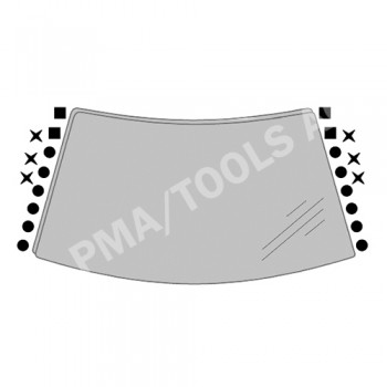 MITSUBISHI Colt VI 5dr, 04-06, WS-Clip set A-pillar/roof, 22 pcs.