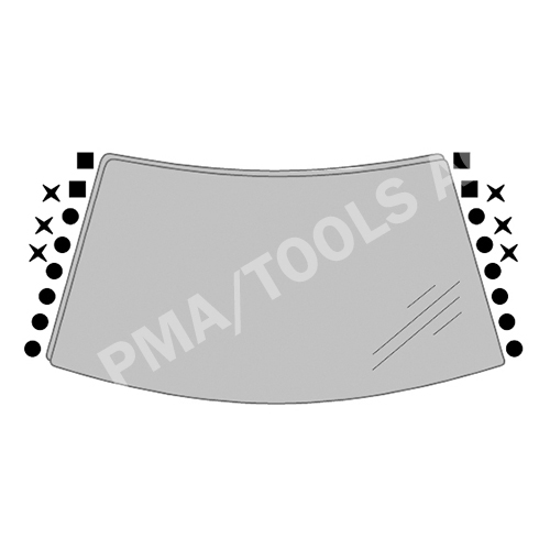 MITSUBISHI Colt VI 3dr, 05-06, WS-Clip set A-pillar/roof, 22 pcs.