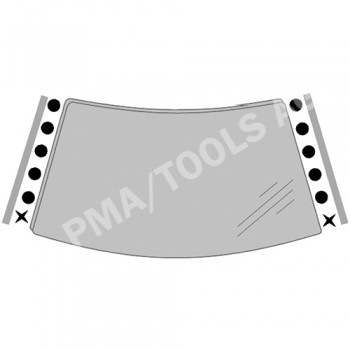 SEAT Toledo II, 99-04, WS-Clip set A-pillar, 12 pcs.