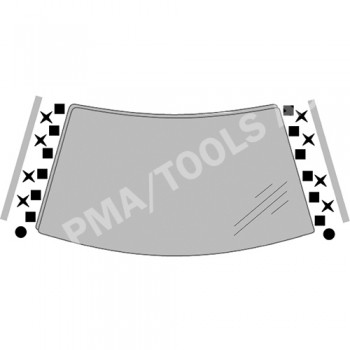 RENAULT Laguna I Sedan, 93-01, WS-Clip set A-pillar, 22 pcs.