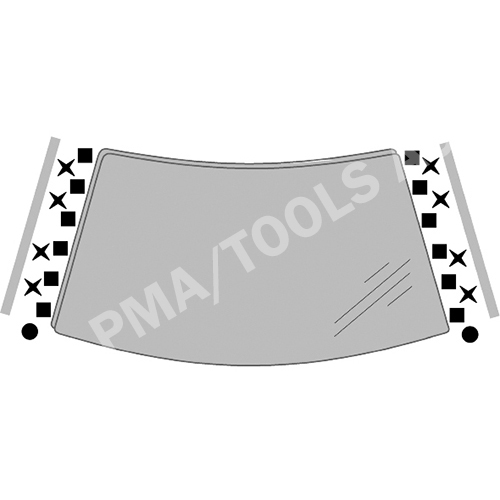 RENAULT Laguna I Sedan, 93-01, WS-Clip set A-pillar, 22 pcs.