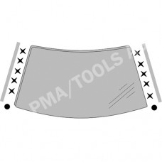 RENAULT Laguna I Estate, 93-01, WS-Clip set A-pillar, 12 pcs.