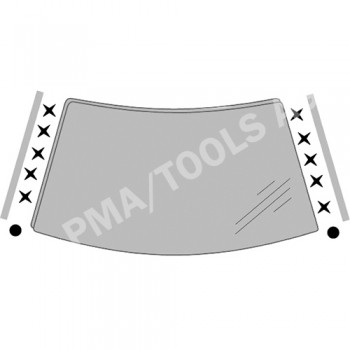 RENAULT Laguna I Estate, 93-01, WS-Clip set A-pillar, 12 pcs.