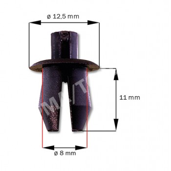 Fastener waterpanel/Inner panel, black