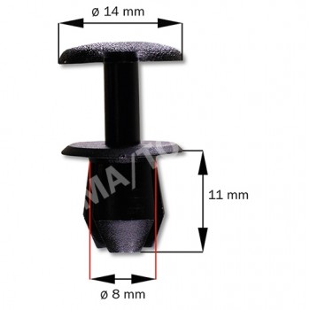 Fastener waterpanel/Inner panel, black