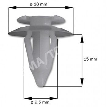 Fastener waterpanel/Inner panel, white