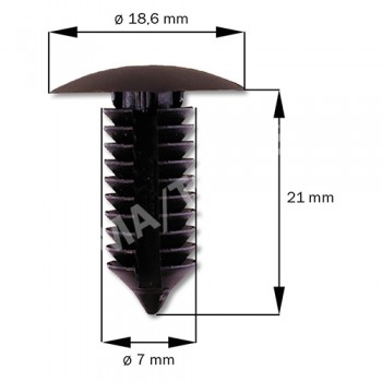 Fastener waterpanel/Inner panel, black