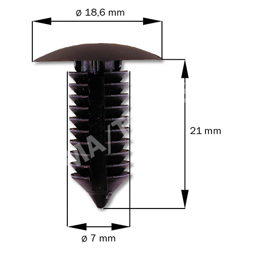 Fastener waterpanel/Inner panel, black