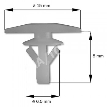 Fastener waterpanel/Inner panel, white