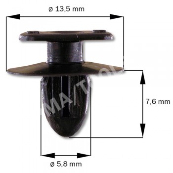 Fastener waterpanel/Inner panel, black