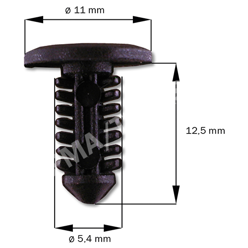 Fastener waterpanel/Inner panel, black