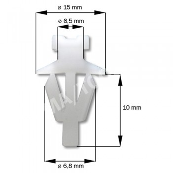 Fastener waterpanel/Inner panel, white
