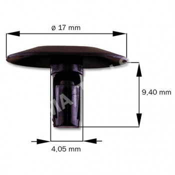 Fastener waterpanel/Inner panel, black