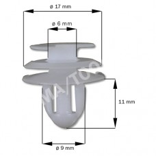 Fastener waterpanel/Inner panel, white