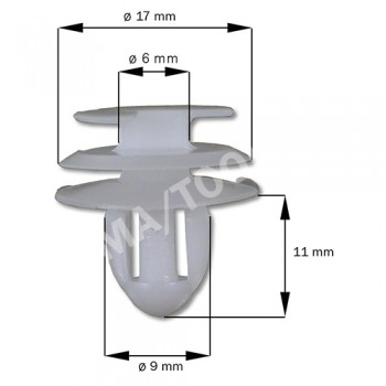 Fastener waterpanel/Inner panel, white