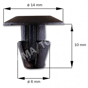 Fastener waterpanel/Inner panel, black