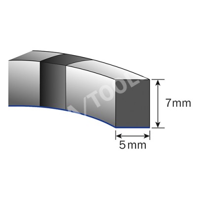 Foam rubber profile self-adh., 5x7 mm, 5 m, 5 rolls