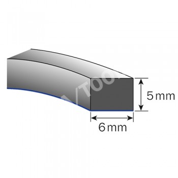 Foam rubber profile self-adh., 6x5 mm, 10 m, 5 rolls