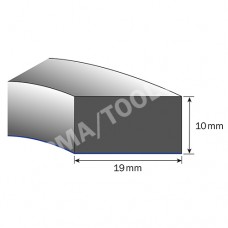 Foam rubber profile self-adh. for dashboard, 19x10 mm, 10 m