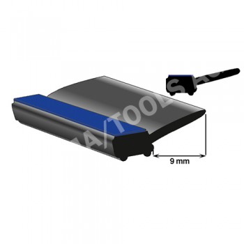 Underglass profile self-adh. with cover lip, 9 mm, 20 m