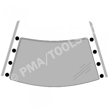 VW Golf III, 91-98, WS-Clip set A-pillar, 8 pcs.