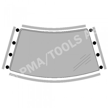 LAND ROVER Range Rover LP, 94-02, WS-Clip set A-pillar, 8 pcs.