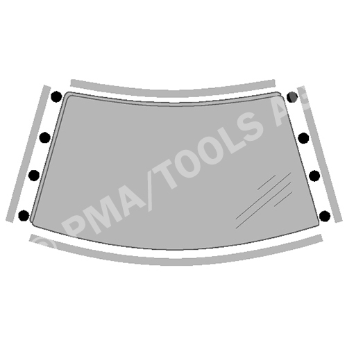 LAND ROVER Range Rover LP, 94-02, WS-Clip set A-pillar, 8 pcs.