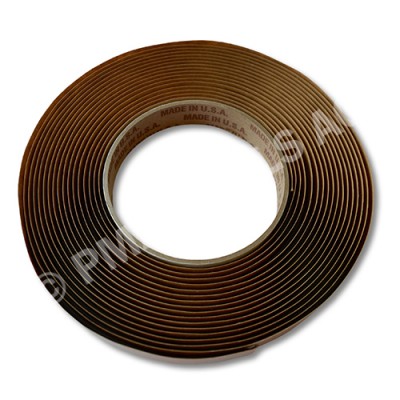 Butyl rubber tape, black, 3 mm, 6 m roll